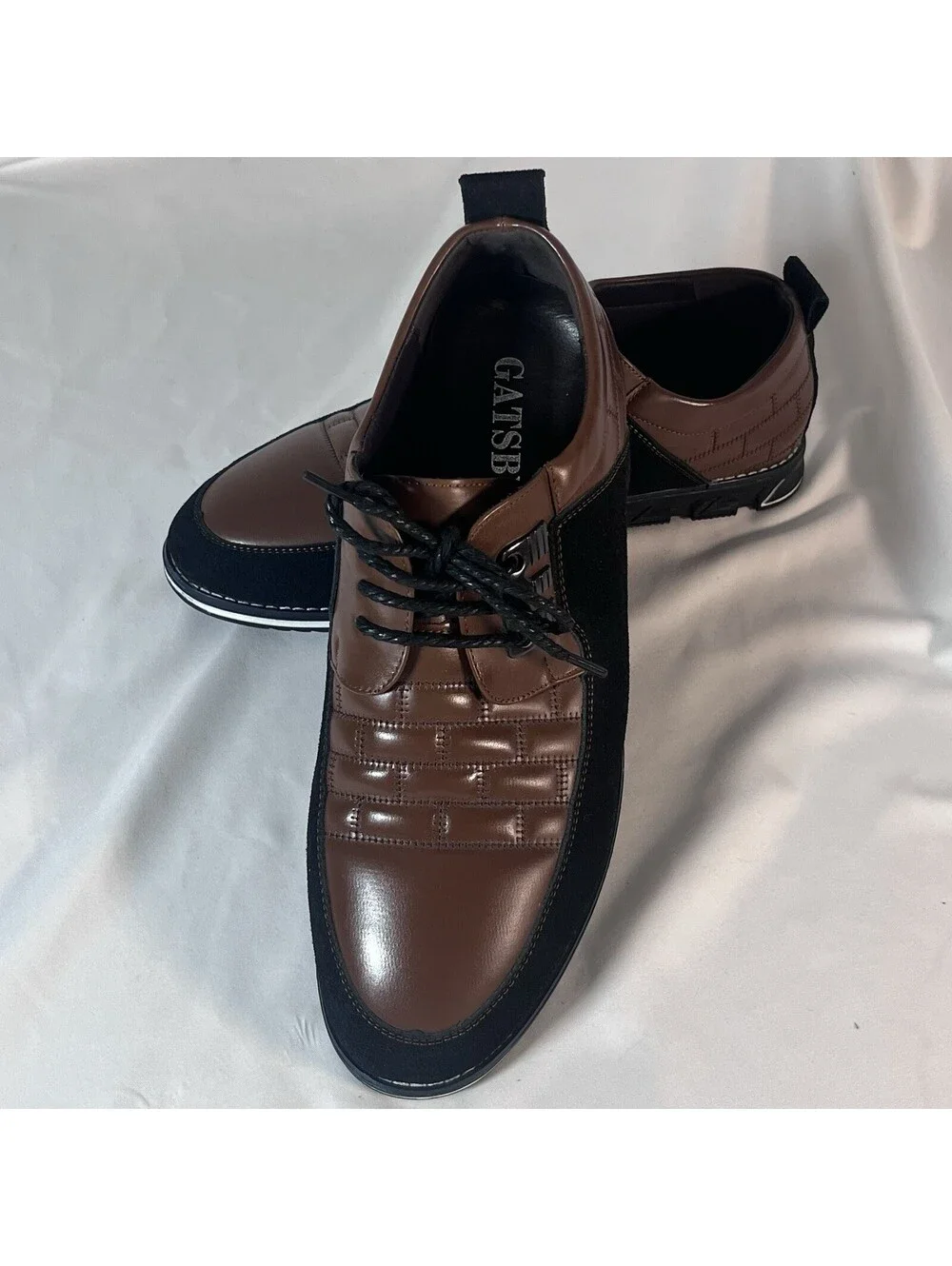 Gatsby Two-Tone Brown and Black Oxford Dress Shoes